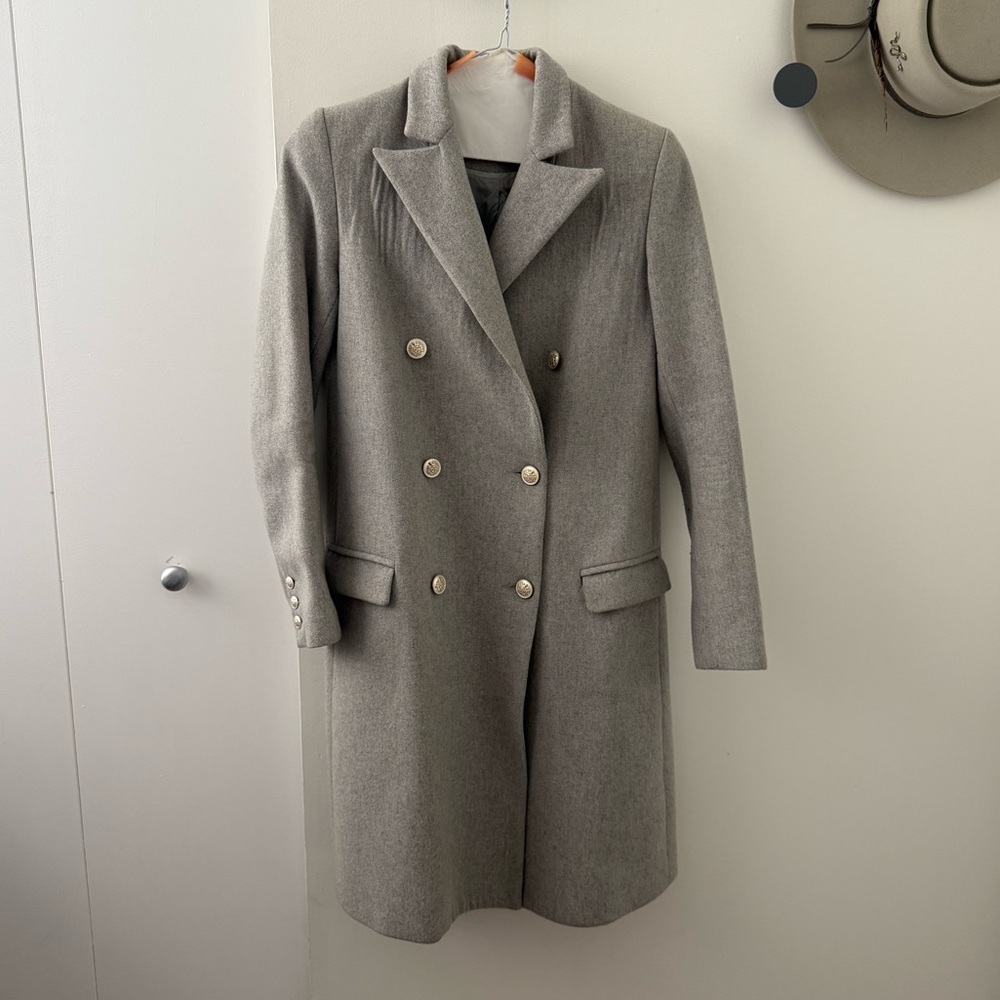 Camilla and Marc Double-Breasted Gray Women's Coat
